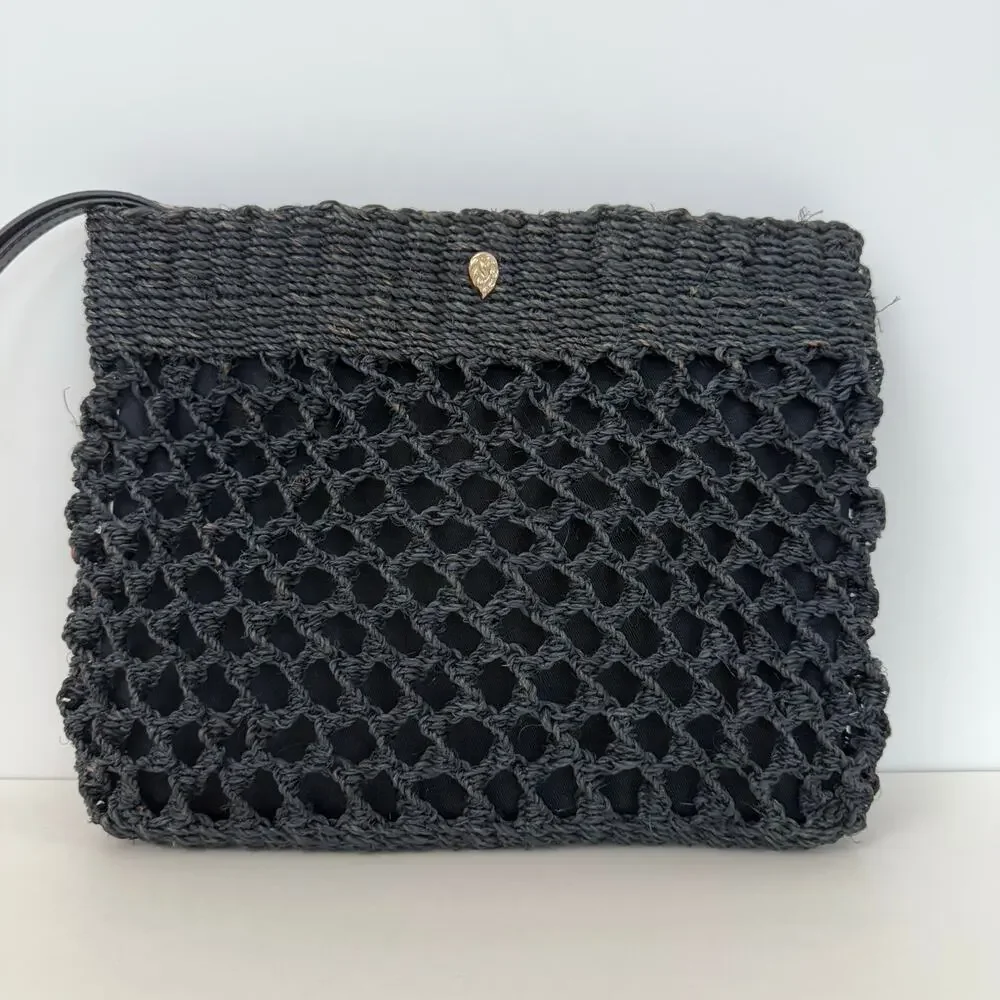Helen Kaminski Woven Raffia Clutch Bag Large Envelope